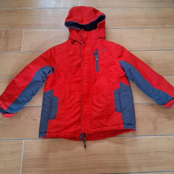 Pacific Trail Jacket Kids Size L (7) Red Gray Hooded Winter jacket. - Picture 1 of 8